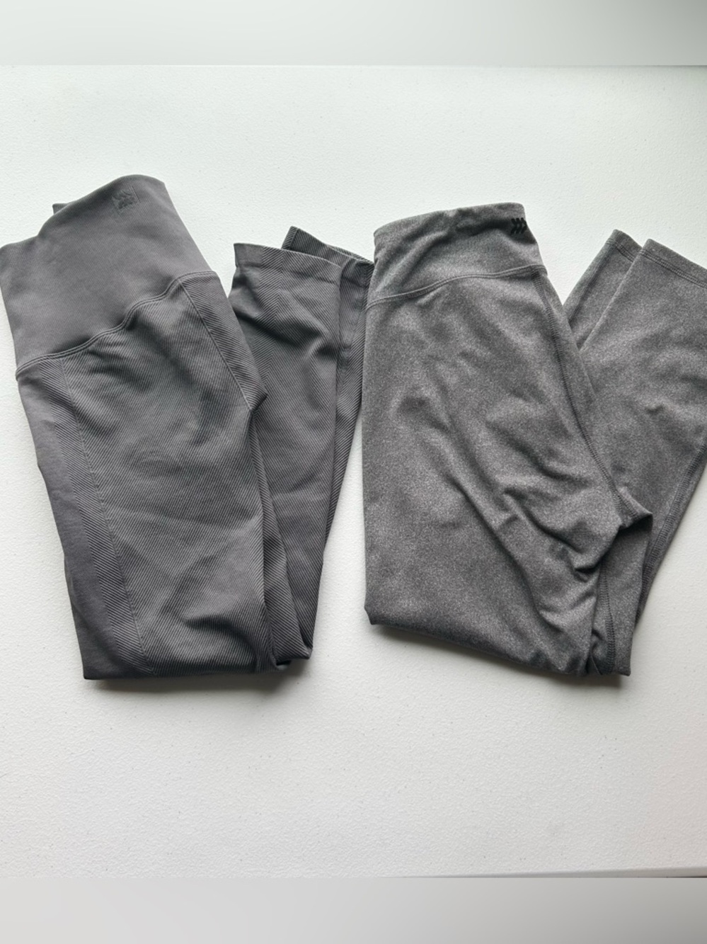 Lot of 2 All in Motion High-Rise Leggings - Size XS - Heather & Ribbed Gray